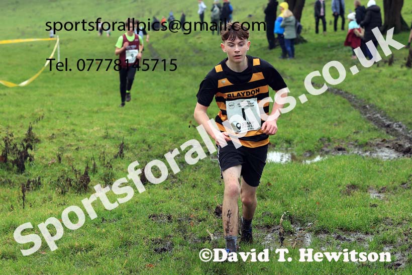 Boys under-15s 2023 NECAA Cross Country Relays, Thornley Hall Farm, Peterlee, County Durham. Photo: David T. Hewitson/Sports for All Pics